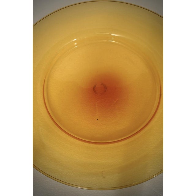 Round Orange Color Glass Plate from Cappellin Murano, 1920s For Sale - Image 9 of 10