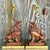 Boho Chic Vintage Boho Carved Wood Lion Lamps - a Pair For Sale - Image 3 of 7
