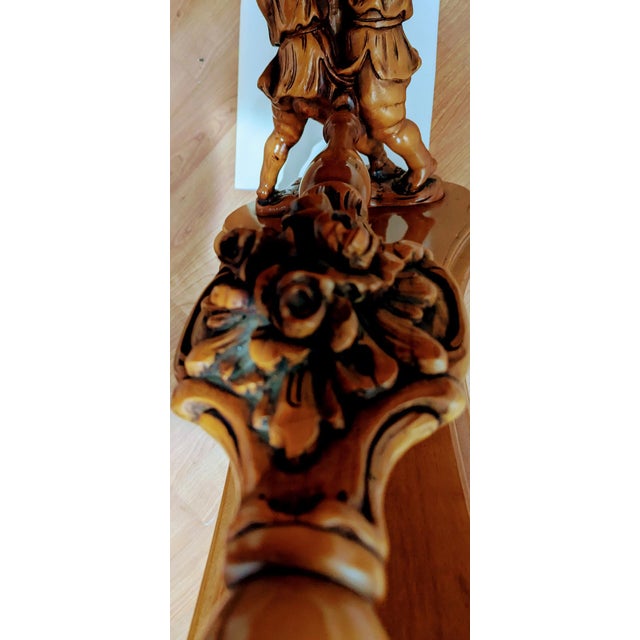 Antique Italian Baroque Style Coffee Table Hand Carved Whit Inlay For Sale - Image 9 of 16