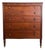 Antique Early 1800s American Neoclassical Cherry Chest of Drawers With Reeded Feet For Sale