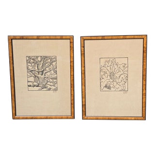 Mid 20th Century Aristides Maillol Woodcut Trees For Sale