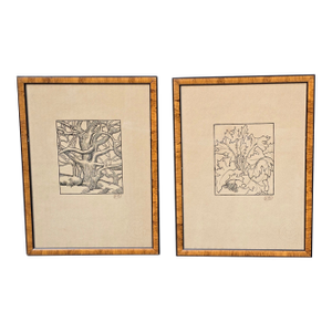 Mid 20th Century Aristides Maillol Woodcut Trees