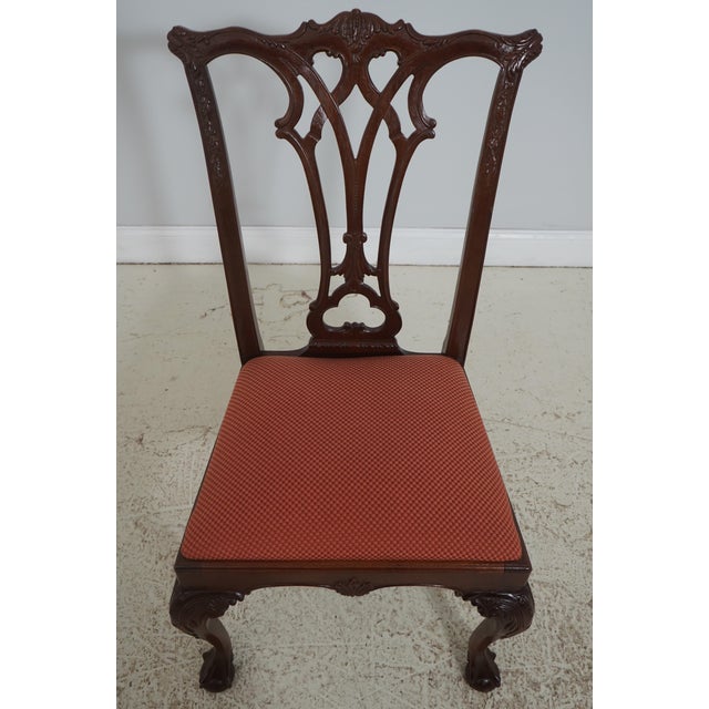 Age: C.1990 Details: Solid Mahogany Construction Ball & Claw Feet Fine Carved Details Quality Construction 18 C. Design...