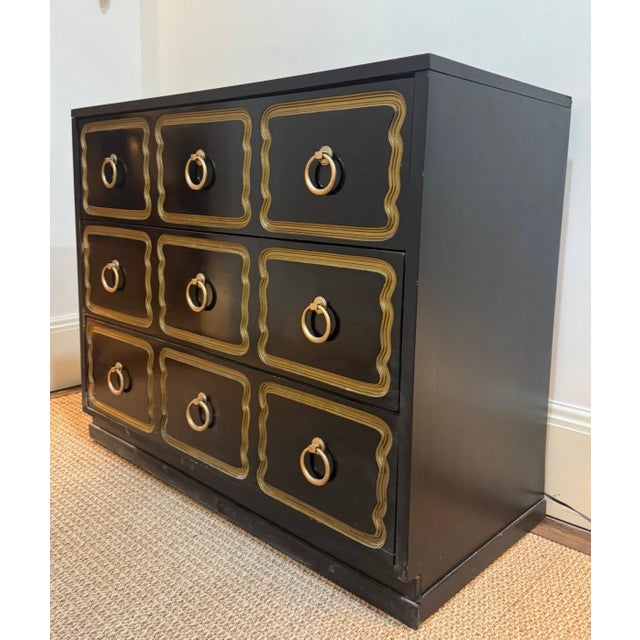 Vintage Hollywood Regency 3 Drawer Espagna Chest For Sale - Image 4 of 4