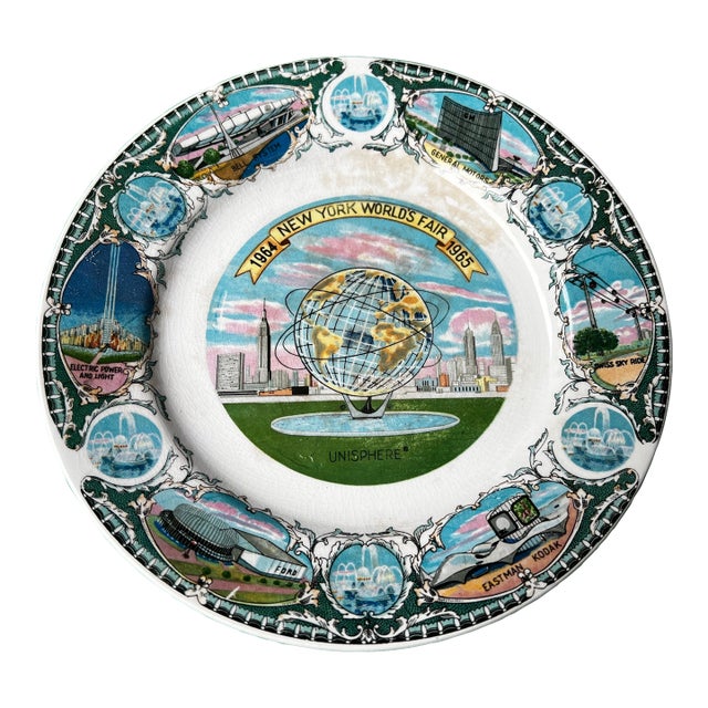 New York Worlds Fair 1964 Vintage Plate For Sale