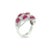 18k White Gold 2.01 Carat Ruby and Diamond Cocktail Ring Size 7 For Sale In New York - Image 6 of 7