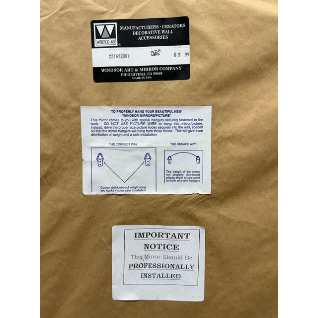 Windsor Art & Mirror Company Custom Mirror, Circa 1999 For Sale - Image 11 of 12