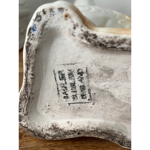 Ceramic Antique English Staffordshire Terrier, Early 20th Century For Sale - Image 7 of 11