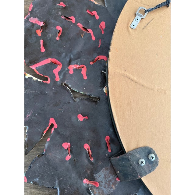 Tole Hydrangeas Hand Painted Mirror For Sale - Image 4 of 9