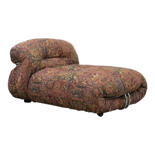 1970s Soriana Chaise by Afra & Tobia Scarpa for Cassina/Atelier, Paisley Design, Mid-Century Modern Space Age Style For Sale