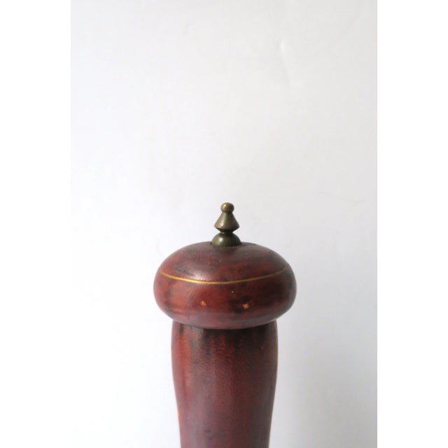 Italian Leather Peppermill, Mid-20th Century, Italy For Sale In New York - Image 6 of 8