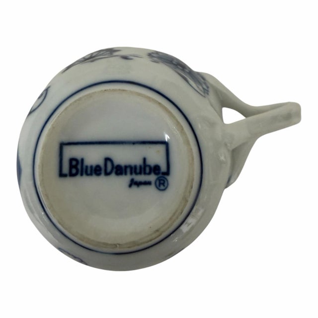 Ceramic Mid 20th Century Blue Danube Coffee Cups, Japan - Set of 3 For Sale - Image 7 of 7