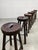 Vintage Spanish Leather Barstools, 1970s, Set of 6 For Sale - Image 3 of 9