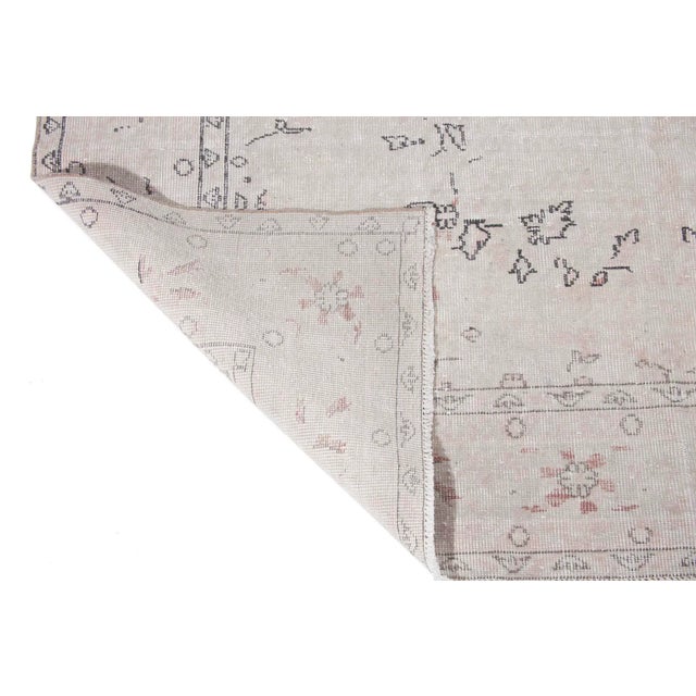 Turkish 1960s Vintage Distressed Oushak Rug - 6′6″ × 10′2″ For Sale - Image 3 of 6