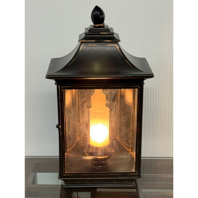 Pagoda Burnished Metal Wall Sconce, Large For Sale In San Francisco - Image 6 of 12