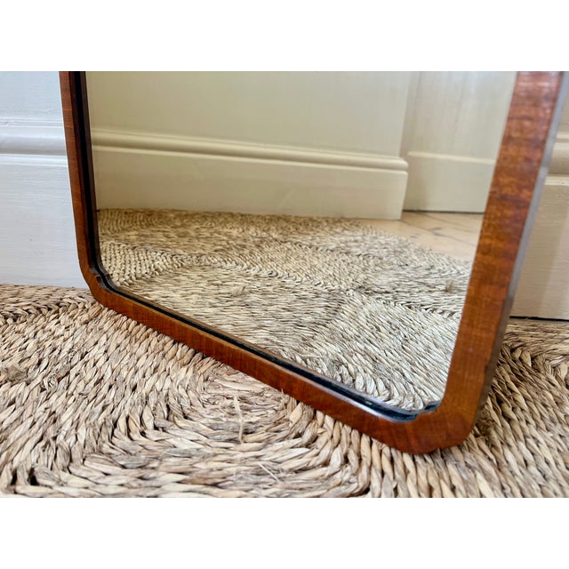 Wood Vintage English Scallop Edged Wall Mirror, 1920s For Sale - Image 7 of 9