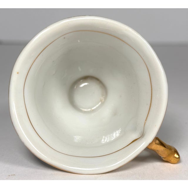 Ceramic Mid 20th Century Japanese Blue Bird Swallow Demitasse Cup & Saucer For Sale - Image 7 of 12