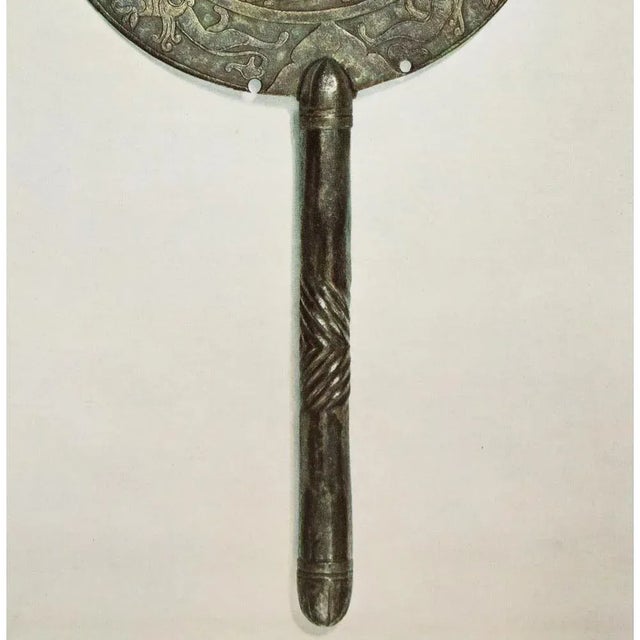 1940s Early 13th Century Circular Steel Mirror, Original 1940s Swiss Photogravure For Sale - Image 5 of 9