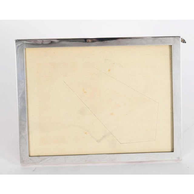 Metal Vintage Sterling Silver Rectangular Portrait Photo Frame, 21st Century For Sale - Image 7 of 10