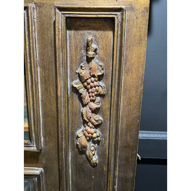 Antique Trumeau Mirror and Oil Painting For Sale - Image 4 of 12