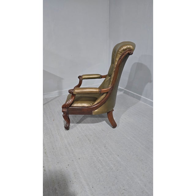 Brown Outstanding Leather Library Chair, 1810 For Sale - Image 8 of 11