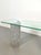 Brutalist Granite and Glass Console Table with Two Column Bases, 1970 For Sale - Image 10 of 12