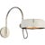 Visual Comfort Thomas O'Brien for Visual Comfort Signature Oso 13" Articulating Arc Wall Light in Polished Nickel with Matte White Shade For Sale - Image 4 of 12