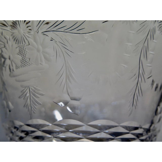 Metal Vintage Antique Signed HAWKES Crystal & Sterling Silver Bowl For Sale - Image 7 of 12