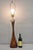 Vintage Mid Century Modern Sculptural Walnut Wood Danish Modernist Table Lamp by Modernera Mfg Co. Circa Mid 20th Century....