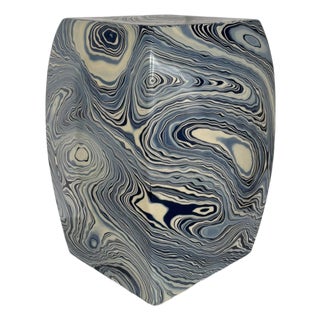 Ports 68 Modern Blue Malachite Artic Stool/Side Table For Sale