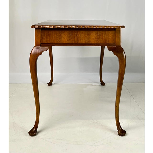 Late 20th Century Baker Furniture Chippendale Style Walnut Writing Desk For Sale - Image 9 of 18