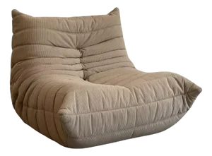 Beige Togo Lounge Chair by Michel Ducally for Ligne Roset, 1973