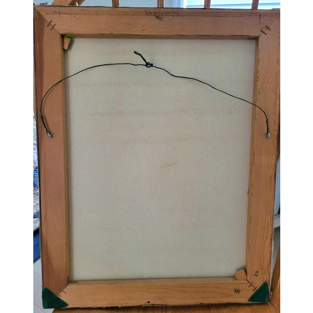 1970s Vintage Impressionist Oil Painting – Romantic Landscape by E. Majiy For Sale - Image 5 of 9