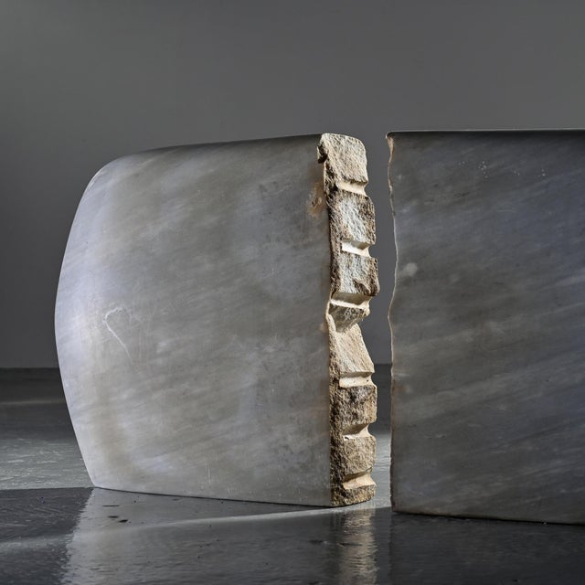 Robert Neuhauser, Two-Part Marble Sculpture, 1980s, Marble For Sale - Image 12 of 14