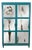 Turquoise Metal Wardrobe with Aged Mirrors, 2000s For Sale