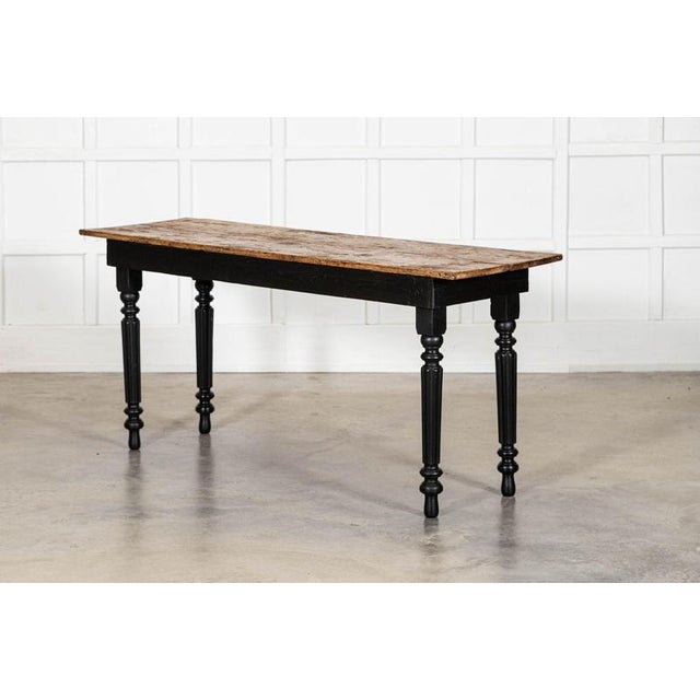 Antique English Ebonised Pine Server Table, 1890 For Sale - Image 6 of 16