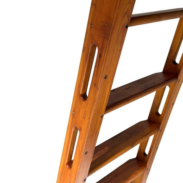 Antique Foldable Library Stairs from Fa. Eikenberg & Zoon, Early 1900s For Sale - Image 9 of 11