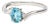 14KW Blue Zircon(.78) & Diamond Halo Ring, size 7 For Sale