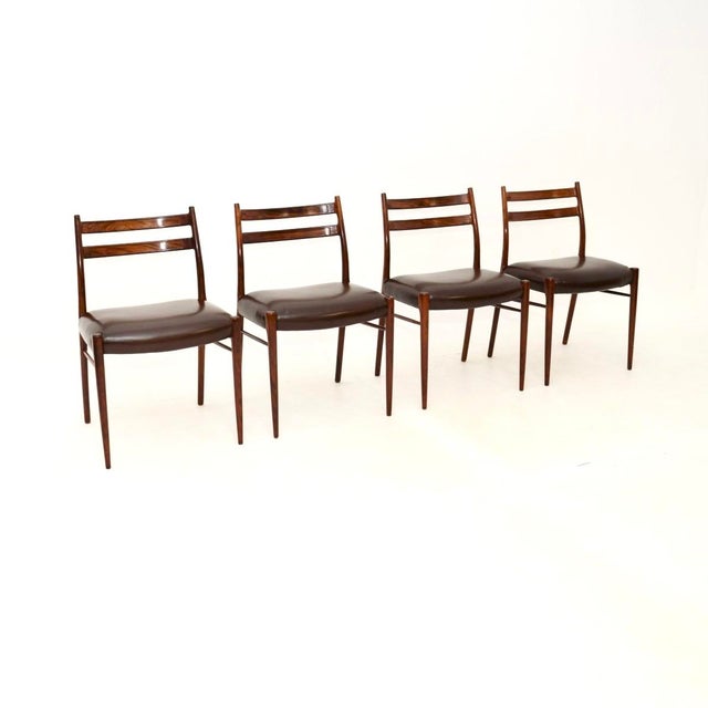 Danish Dining Chairs attributed to Arne Wahl Iversen, 1960s, Set of 4 For Sale - Image 11 of 11
