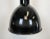 Industrial Bauhaus Black Enamel Pendant Lamp from Elektrosvit, 1930s For Sale - Image 4 of 13