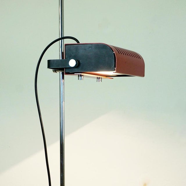 Red Vintage Italian Space Age Adjustable Spot Floor Lamp in Red, 1970s For Sale - Image 8 of 15
