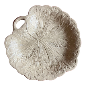 Antique 19th Century Wedgwood Drabware Leaf Dish