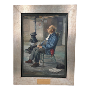 Original Signed Oil Portrait of Old John Francis by Grace B. Etheredge