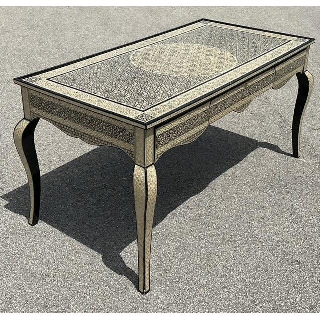 Vintage Moroccan Inlay Writing Desk For Sale - Image 12 of 16