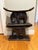 Gorgeous pair of solid wood hand carved elephant Ashanti stools in ebonized wood. Solid and heavy. One stool slightly...