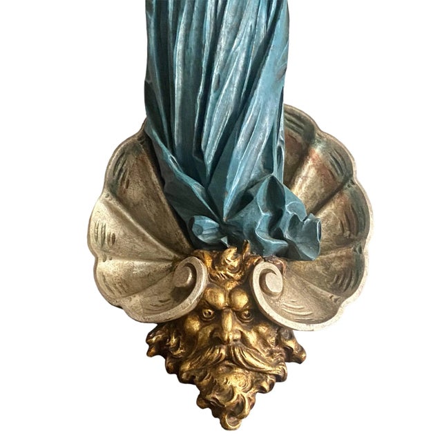 A wonderful piece of German folk art. Beautiful carving. Back of piece has fittings for attachment to a wagon or wall to...