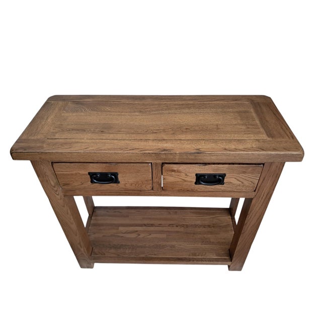 Vintage Country Oak Side Table, 1980 For Sale - Image 16 of 16