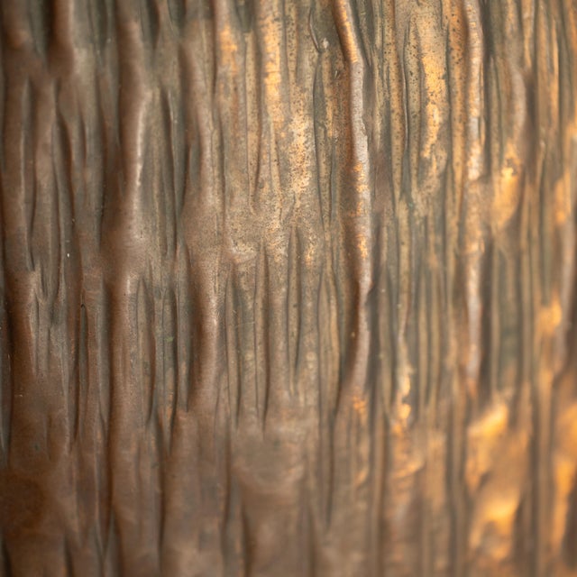 Copper Vintage Brutalist Hammered Copper Umbrella Stand, 1970s For Sale - Image 8 of 18