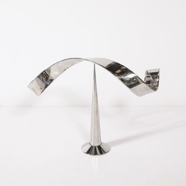 Mid-Century Modernist Elijah David Herschler Chrome Kinetic Sculpture For Sale - Image 4 of 17
