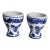 1950s Handpainted Delft Porcelain Egg Cups - a Pair For Sale